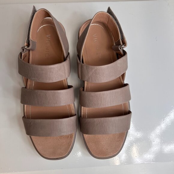 Vionic Sandal Women 10 Leather Leila Keomi Ankle Strap Resort Work Party Core Ex - Picture 1 of 11